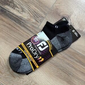 FootJoy Mens No Show Golf Socks Black Cushioned Size 7-12 NWT